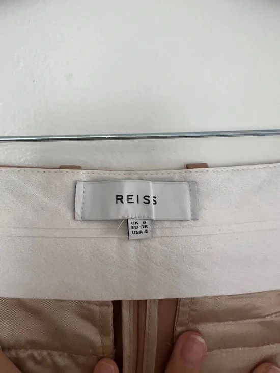 Reiss Anakin Wide Leg Trousers Camel High Waisted Tailored Pants Minimal Chic 4 - Picture 6 of 8